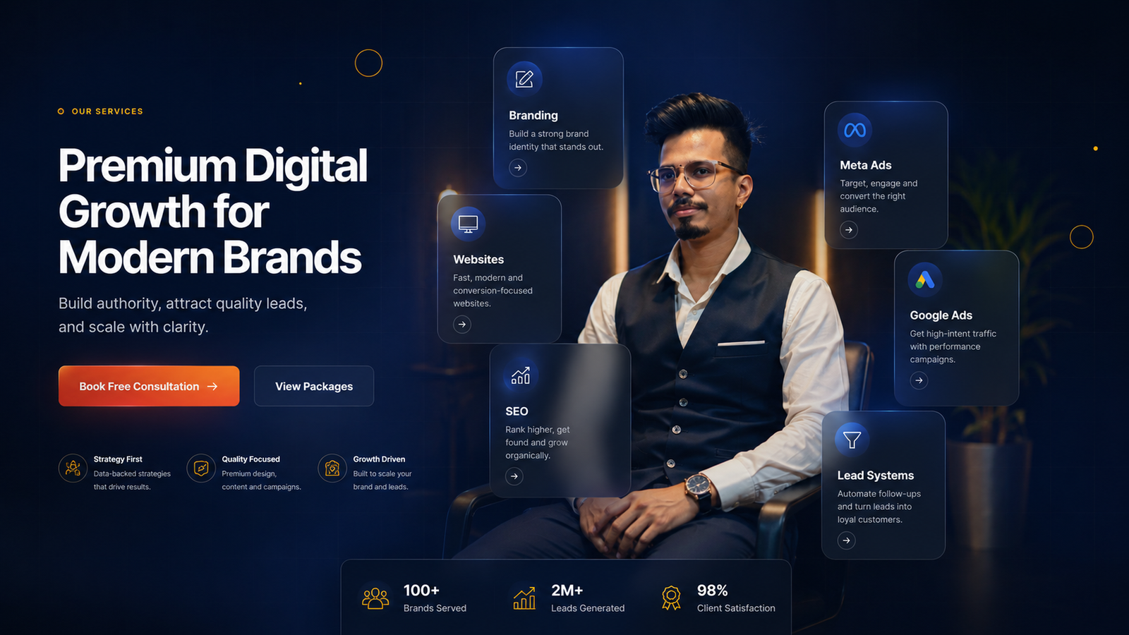 Premium digital growth services showcase
